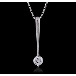 14KT White Gold 0.25ctw Diamond Pendant With Chain