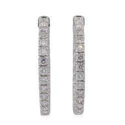 14KT White Gold 4.18ctw Diamond Earrings