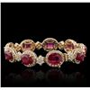 Image 2 : 14KT Yellow Gold 22.95ctw Ruby and Diamond Bracelet