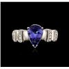 Image 1 : 14KT White Gold 1.84ct Tanzanite and Diamond Ring