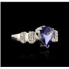 Image 2 : 14KT White Gold 1.84ct Tanzanite and Diamond Ring