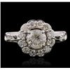 Image 1 : 14KT White Gold 1.63ctw Diamond Ring