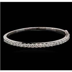 14KT White Gold 3.16ctw Diamond Bangle Bracelet