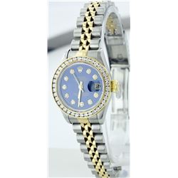 Ladies Rolex Two-Tone 1.00ctw Diamond DateJust Wristwatch