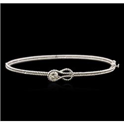 14KT White Gold 0.33ct Diamond Bangle Bracelet