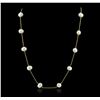 Image 1 : 14KT Yellow Gold 4.28ctw Pearl Necklace