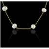 Image 2 : 14KT Yellow Gold 4.28ctw Pearl Necklace