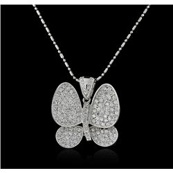 14KT White Gold 2.35ctw Diamond Pendant With Chain