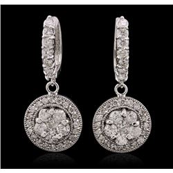 14KT White Gold 3.26ctw Diamond Earrings