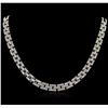 Image 1 : 18KT White Gold 0.72ctw Diamond Necklace
