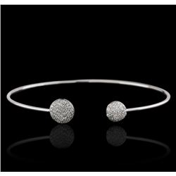 14KT White Gold 0.25ctw Diamond Bangle Bracelet