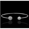 Image 1 : 14KT White Gold 0.25ctw Diamond Bangle Bracelet