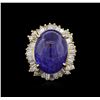 Image 1 : 14KT Yellow Gold 19.51ct Tanzanite and Diamond Ring