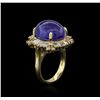 Image 3 : 14KT Yellow Gold 19.51ct Tanzanite and Diamond Ring