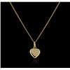 Image 1 : 18KT Yellow Gold Heart Pendant With Chain