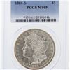 Image 1 : 1881-S Morgan Silver Dollar PCGS Graded MS65
