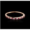 Image 1 : 18KT Rose Gold 0.19ctw Pink Sapphire and Diamond Ring
