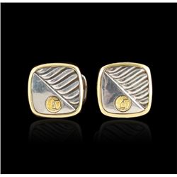 18K Gold and Sterling David Yurman Cufflinks