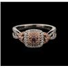 Image 1 : 18KT Two-Tone Gold 0.70ctw Fancy Pink Diamond Ring