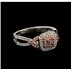 Image 2 : 18KT Two-Tone Gold 0.70ctw Fancy Pink Diamond Ring