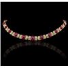 Image 1 : 18KT Yellow Gold 47.33ctw Ruby and Diamond Suite