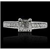 Image 1 : 14KT White Gold 0.99ctw Diamond Ring