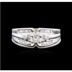 14KT White Gold 0.50ctw Diamond Wedding Ring Set