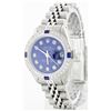 Image 1 : Ladies Rolex Stainless Steel Diamond and Sapphire DateJust Wristwatch