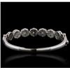 Image 3 : 14KT White Gold 2.74ctw Diamond Bangle Bracelet
