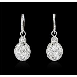 14KT White Gold 1.50ctw Diamond Earrings