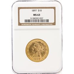 1897 NGC MS63 $10 Liberty Head Eagle Coin