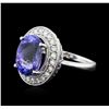 Image 2 : 14KT White Gold 5.61ctw Tanzanite and Diamond Ring