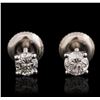 Image 1 : 14KT White Gold 0.51ctw Diamond Stud Earrings