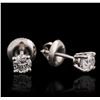 Image 2 : 14KT White Gold 0.51ctw Diamond Stud Earrings