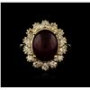 Image 1 : 14KT Yellow Gold 7.61ct Ruby and Diamond Ring