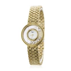 Chopard 18KT Yellow Gold 0.22ctw Happy Diamonds Diamond Wristwatch