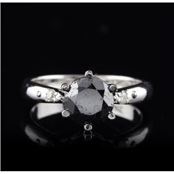 14KT White Gold 3.22ct Black Diamond Ring