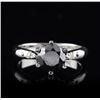 Image 1 : 14KT White Gold 3.22ct Black Diamond Ring