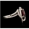 Image 3 : 18KT White Gold 3.89ct Ruby and Diamond Ring