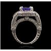 Image 3 : 14KT White Gold 5.24ct Tanzanite and Diamond Ring