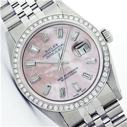 Gents Rolex Stainless Steel 1.00ctw Diamond DateJust Wristwatch