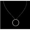 Image 1 : 14KT White Gold 1.45ctw Diamond Pendant With Chain