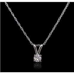 14KT White Gold 0.11ctw Diamond Pendant