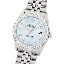 Gents Rolex Stainless Steel 1.00ctw Diamond DateJust Wristwatch