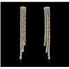 Image 1 : 14KT Tri-Color Gold 0.75ctw Diamond Earrings