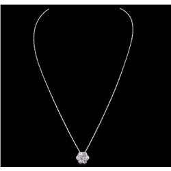 14KT White Gold 2.10ctw Diamond Pendant With Chain