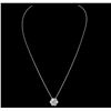 Image 1 : 14KT White Gold 2.10ctw Diamond Pendant With Chain
