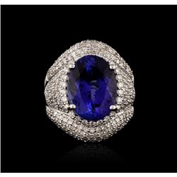 18KT White Gold 8.30ct Tanzanite and Diamond Ring