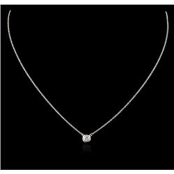 14KT White Gold 0.28ct Diamond Necklace