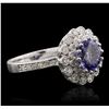 Image 2 : 14KT White Gold 2.01ct Tanzanite and Diamond Ring